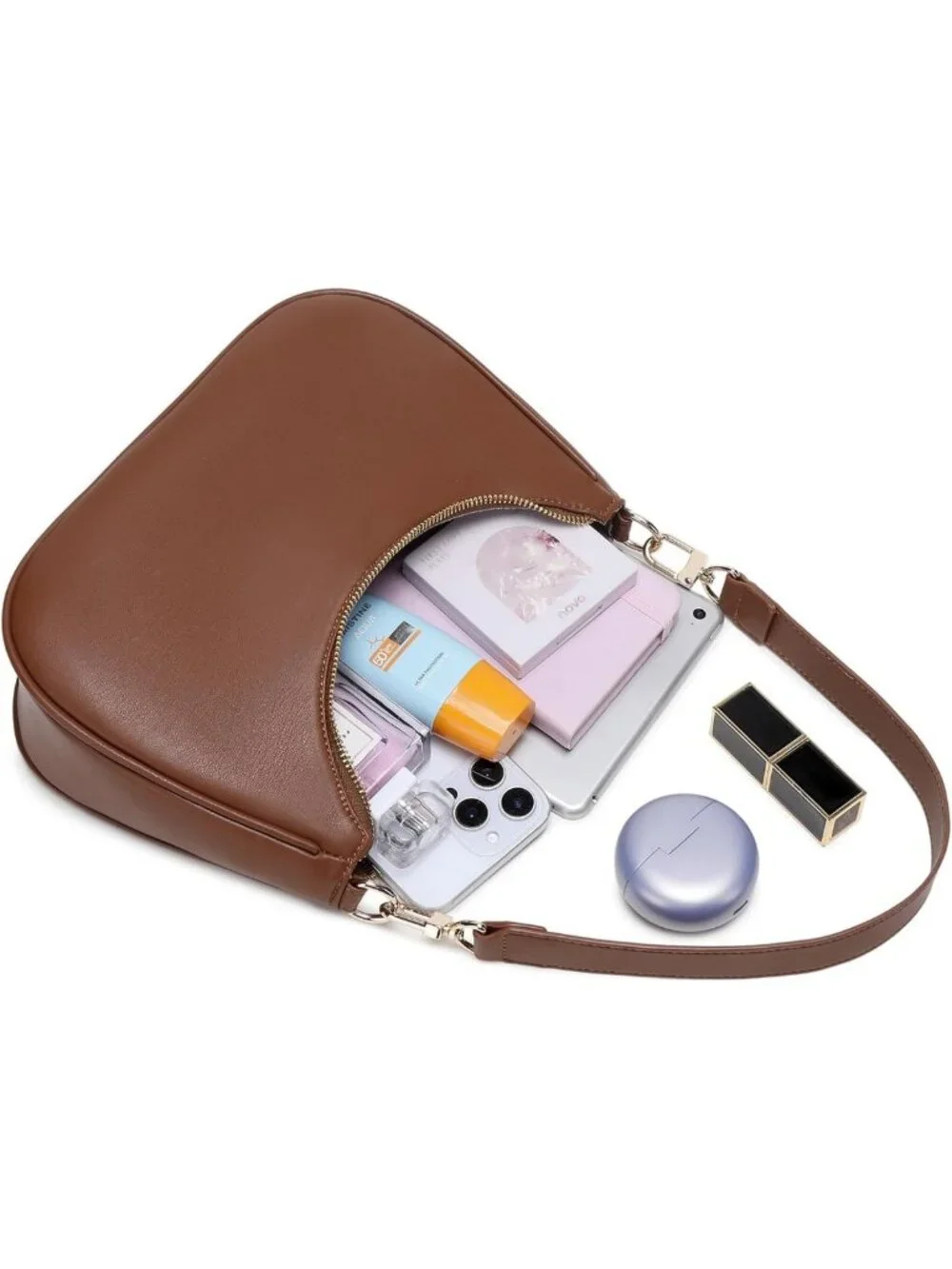 Cute Vintage Hobo Shoulder Bag - Lightweight Zipper Handbag for Dating